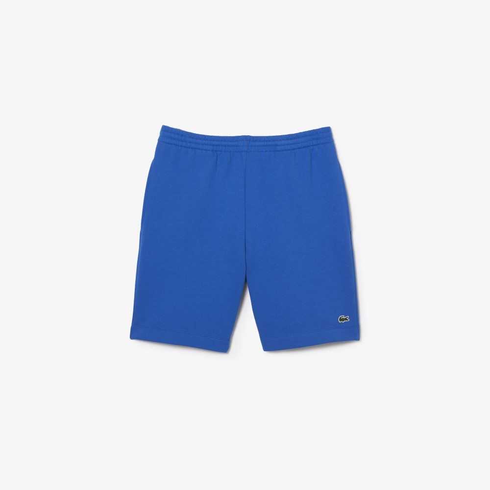 Lacoste Organic Brushed Cotton Fleece Shorts Blue | LJIX-47503