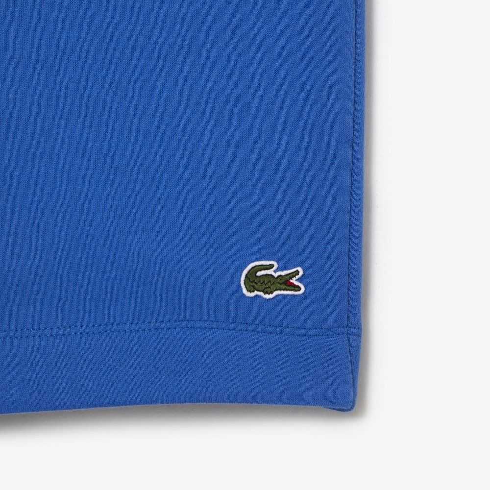 Lacoste Organic Brushed Cotton Fleece Shorts Blue | LJIX-47503