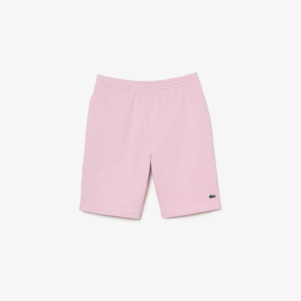 Lacoste Organic Brushed Cotton Fleece Shorts Pink | NZSJ-94160