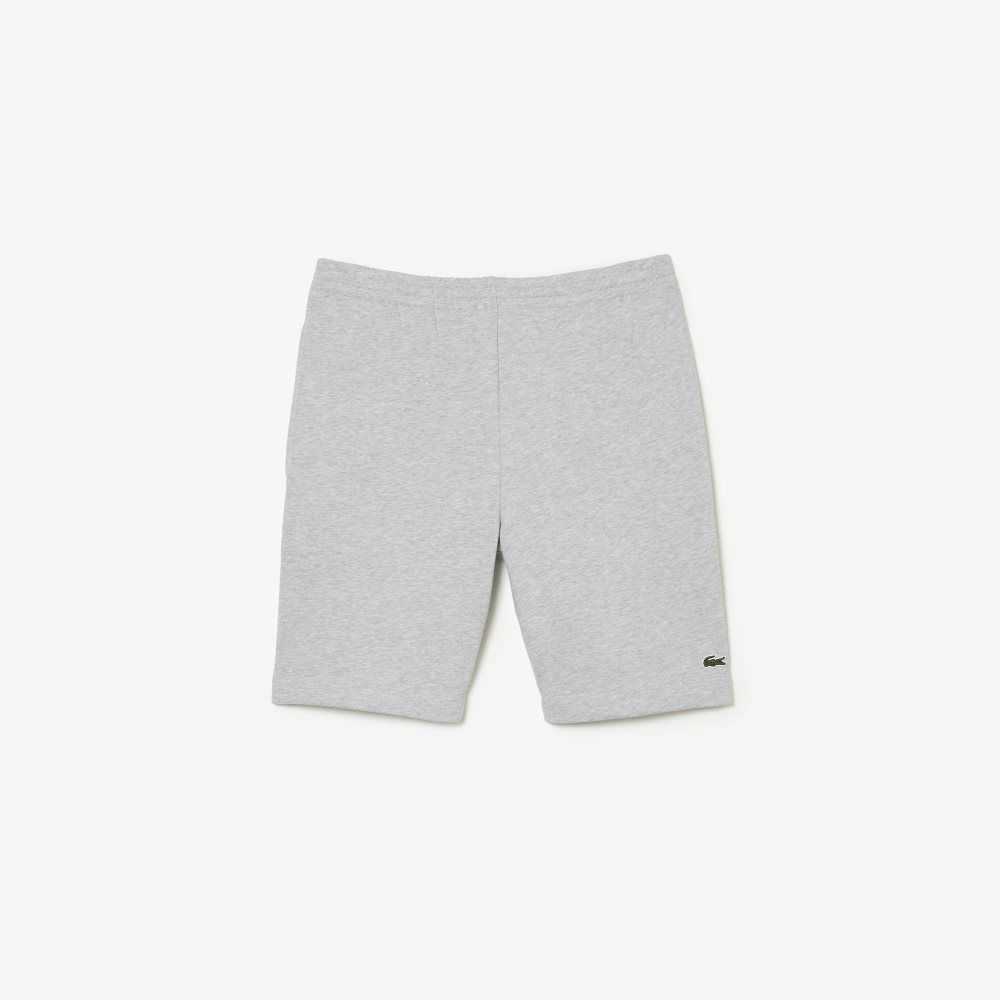 Lacoste Organic Brushed Cotton Fleece Shorts Grey Chine | PXJY-98015