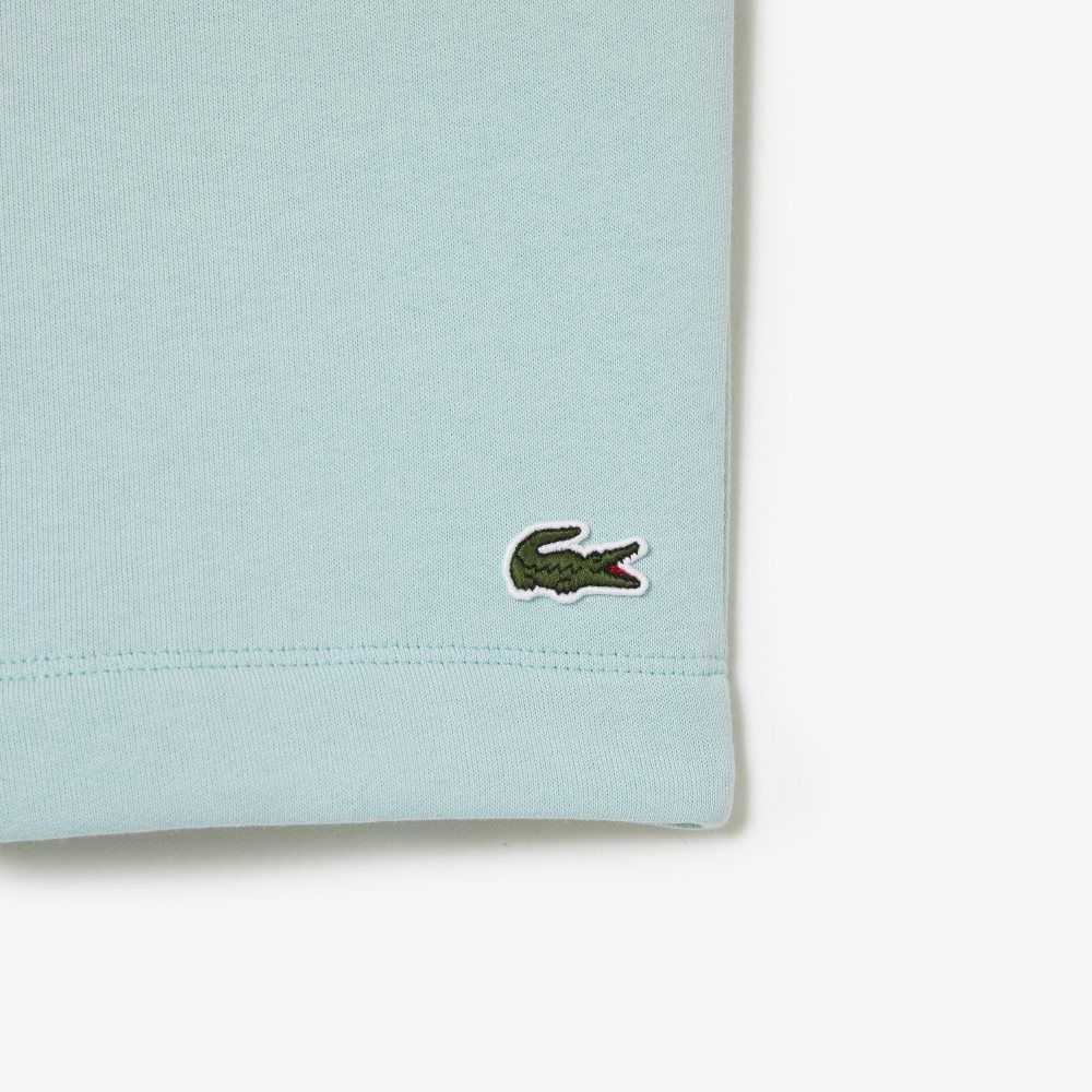 Lacoste Organic Brushed Cotton Fleece Shorts Mint | PYZI-45026
