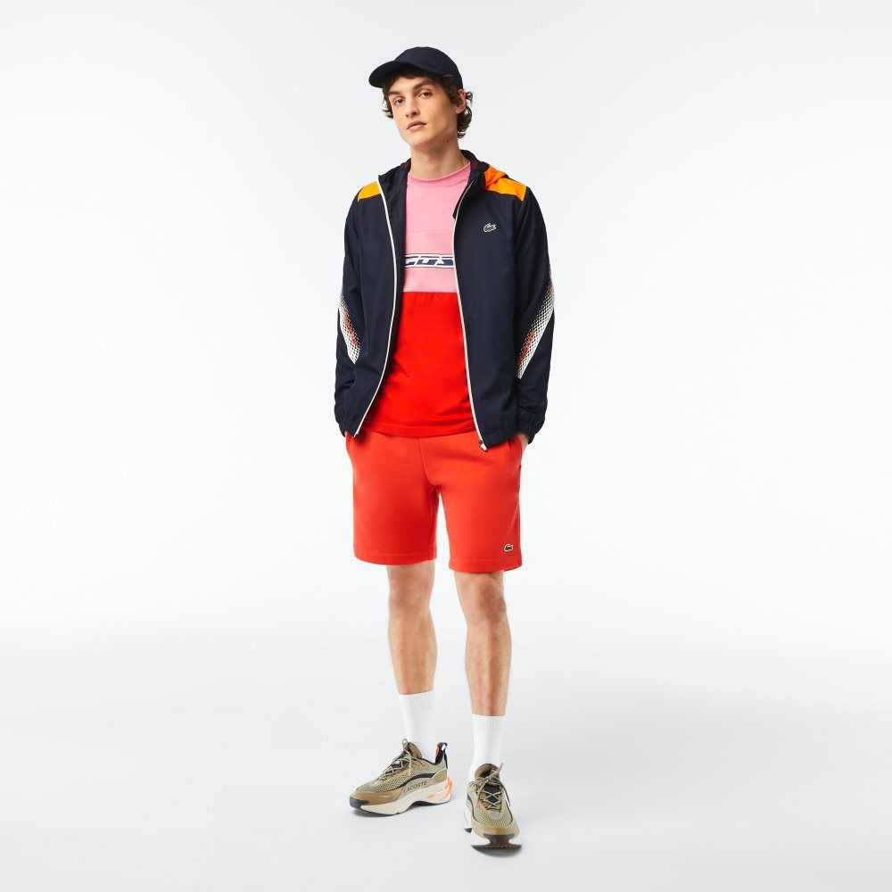 Lacoste Organic Brushed Cotton Fleece Shorts Orange | QZMF-06258