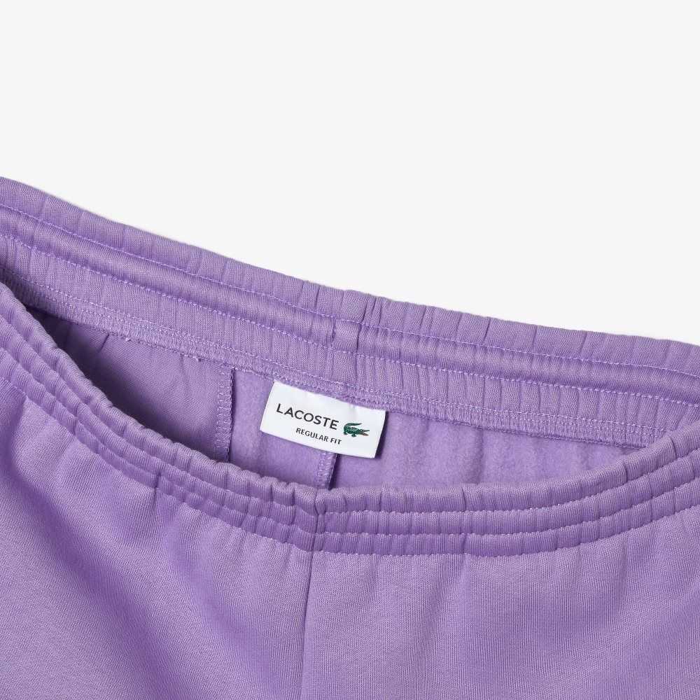 Lacoste Organic Brushed Cotton Fleece Shorts Purple | TZNQ-79136