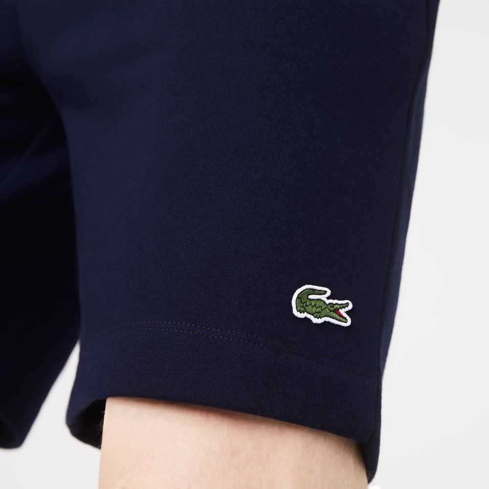 Lacoste Organic Brushed Cotton Fleece Shorts Navy Blue | URBG-80592