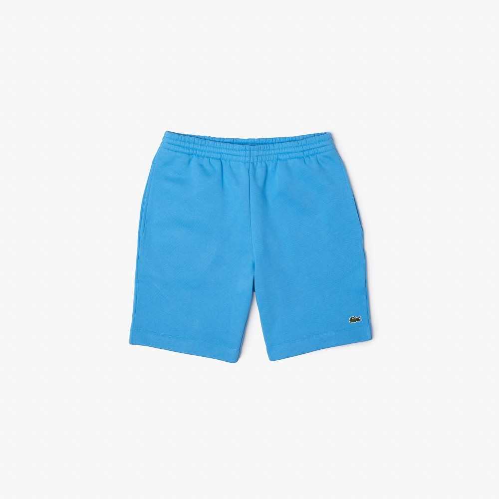 Lacoste Organic Brushed Cotton Fleece Shorts Blue | VAKD-16209