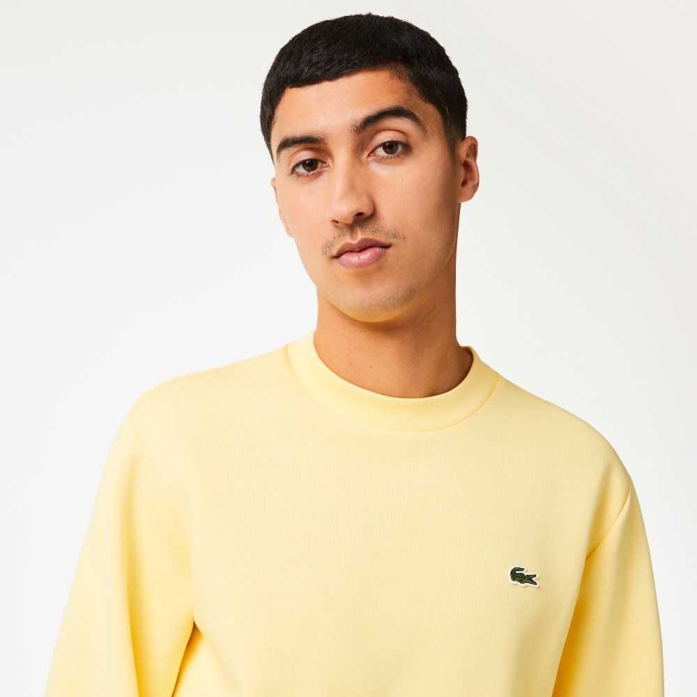 Lacoste Organic Brushed Cotton Sweatshirt Yellow | DFPB-65073