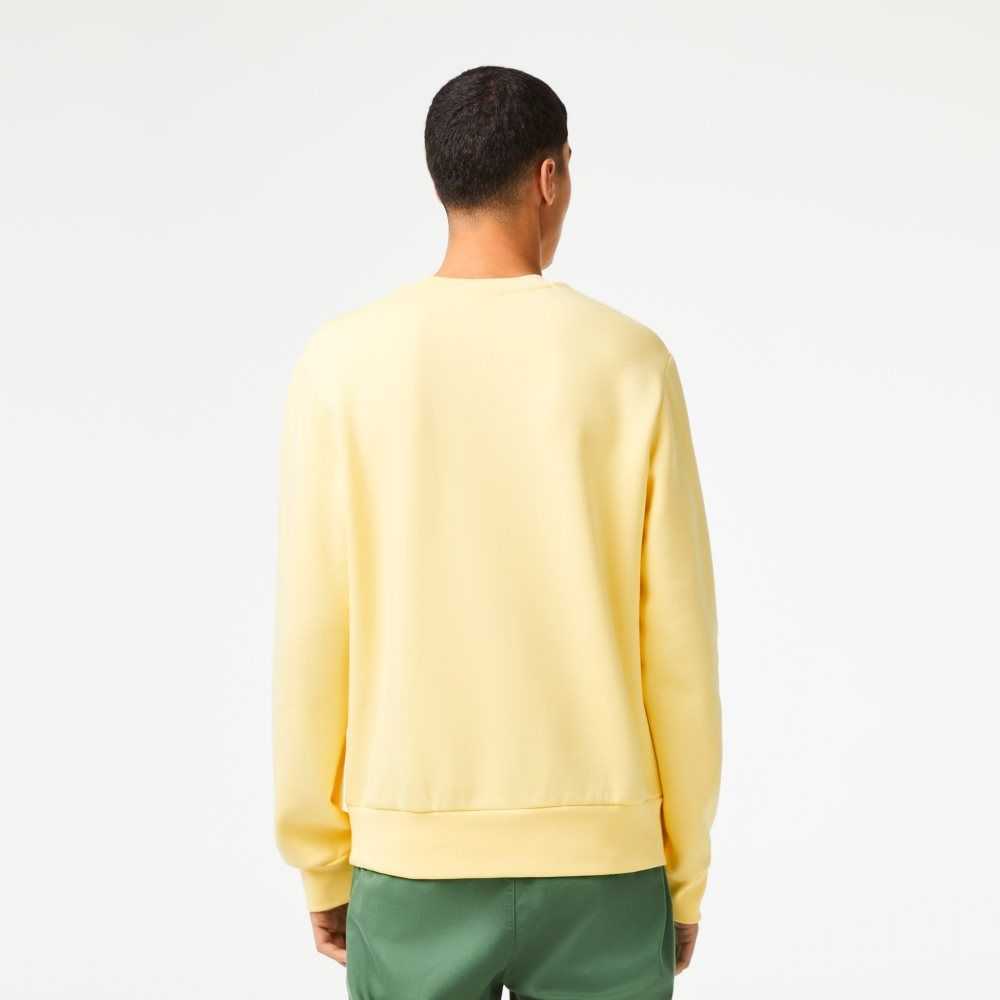 Lacoste Organic Brushed Cotton Sweatshirt Yellow | DFPB-65073