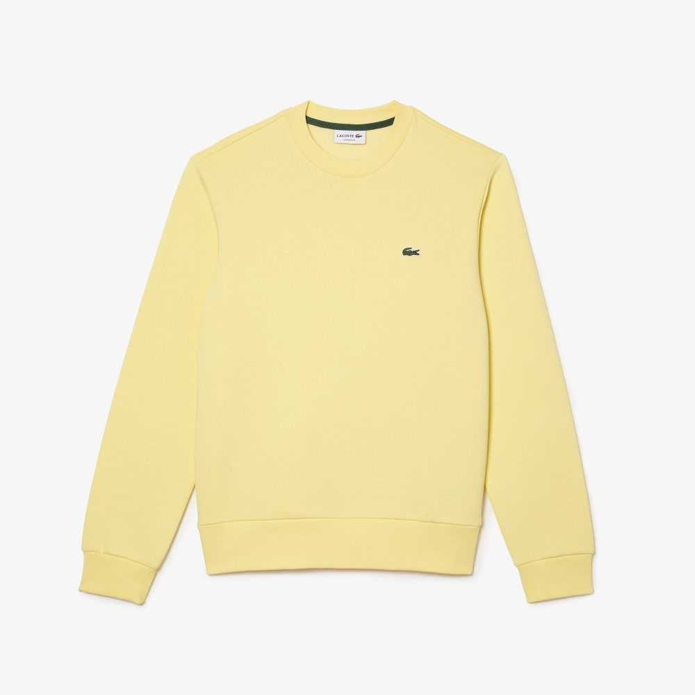 Lacoste Organic Brushed Cotton Sweatshirt Yellow | DFPB-65073