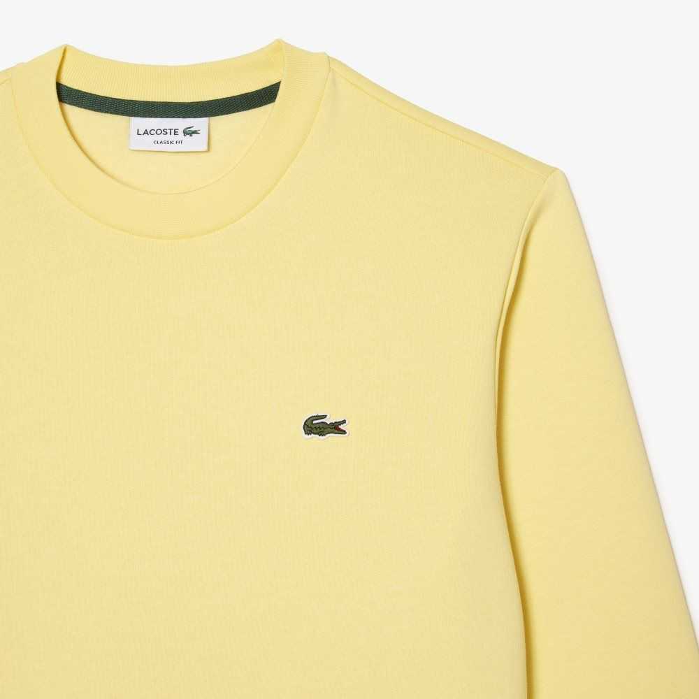 Lacoste Organic Brushed Cotton Sweatshirt Yellow | DFPB-65073