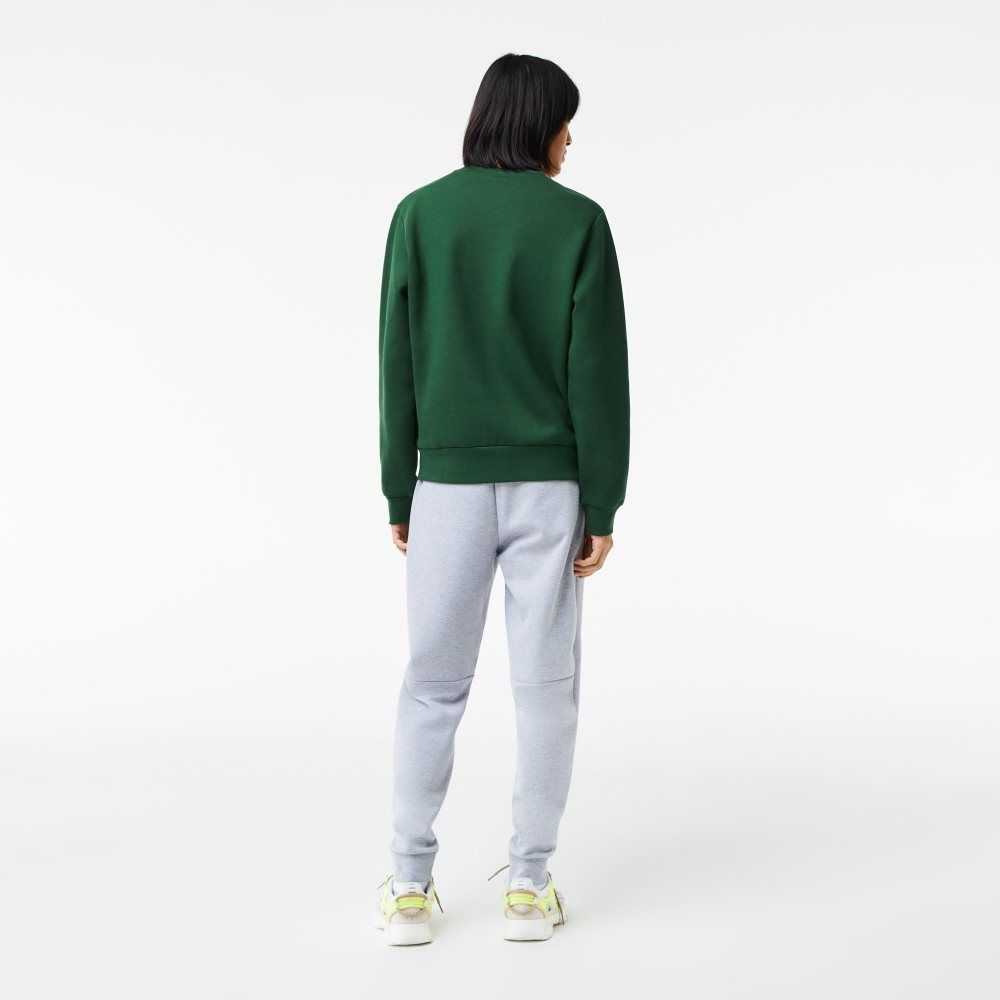 Lacoste Organic Brushed Cotton Sweatshirt Green | ULED-27415