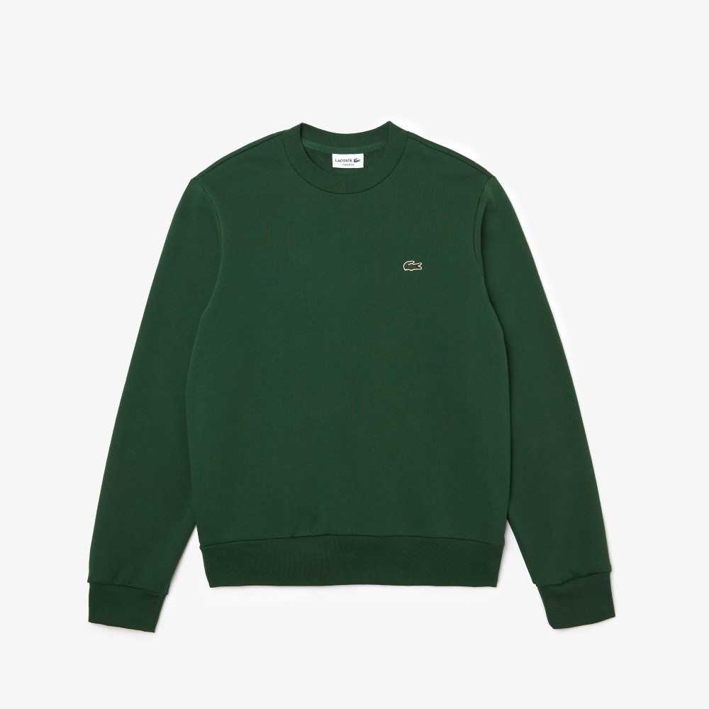 Lacoste Organic Brushed Cotton Sweatshirt Green | ULED-27415