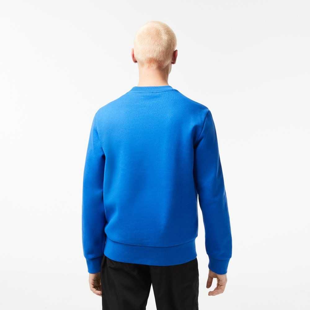 Lacoste Organic Brushed Cotton Sweatshirt Blue | UXOG-14369