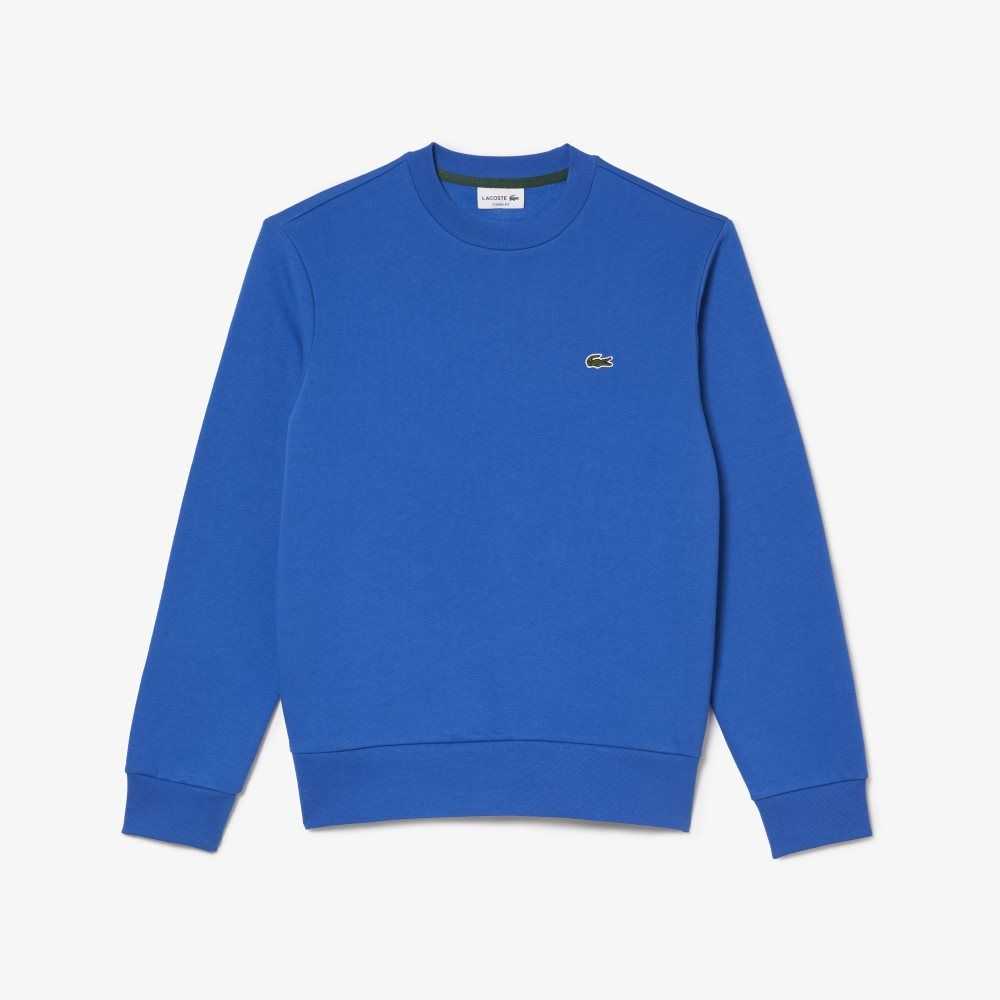 Lacoste Organic Brushed Cotton Sweatshirt Blue | UXOG-14369