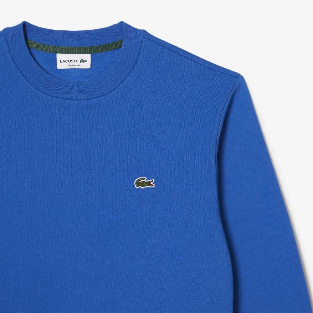 Lacoste Organic Brushed Cotton Sweatshirt Blue | UXOG-14369