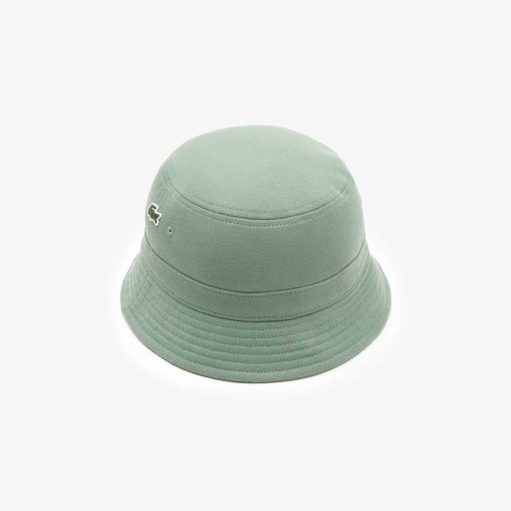 Lacoste Organic Cotton Bucket Hat Khaki Green | FLBA-86091