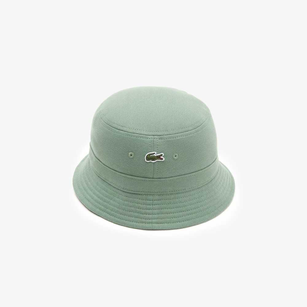 Lacoste Organic Cotton Bucket Hat Khaki Green | FYEK-84693