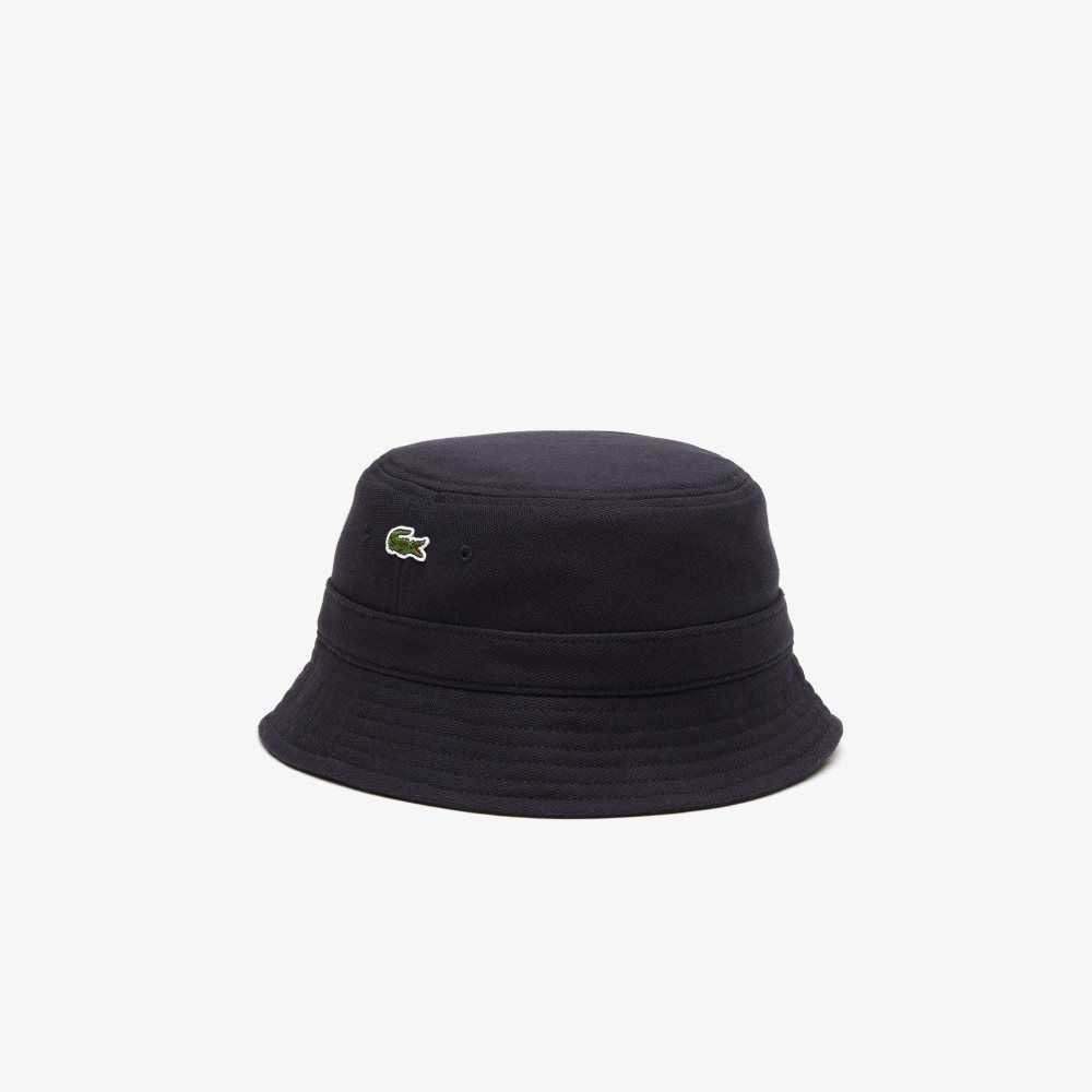 Lacoste Organic Cotton Bucket Hat Navy Blue | KMWO-42603