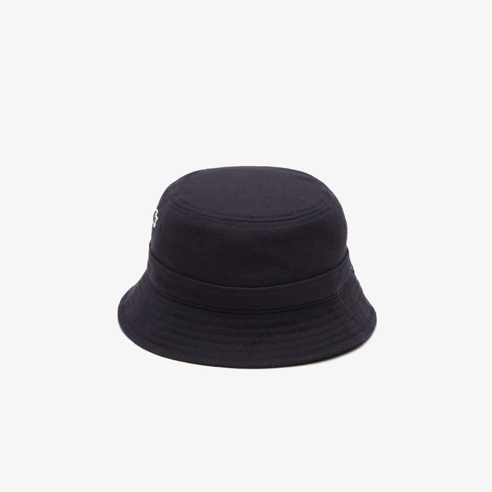 Lacoste Organic Cotton Bucket Hat Navy Blue | KMWO-42603
