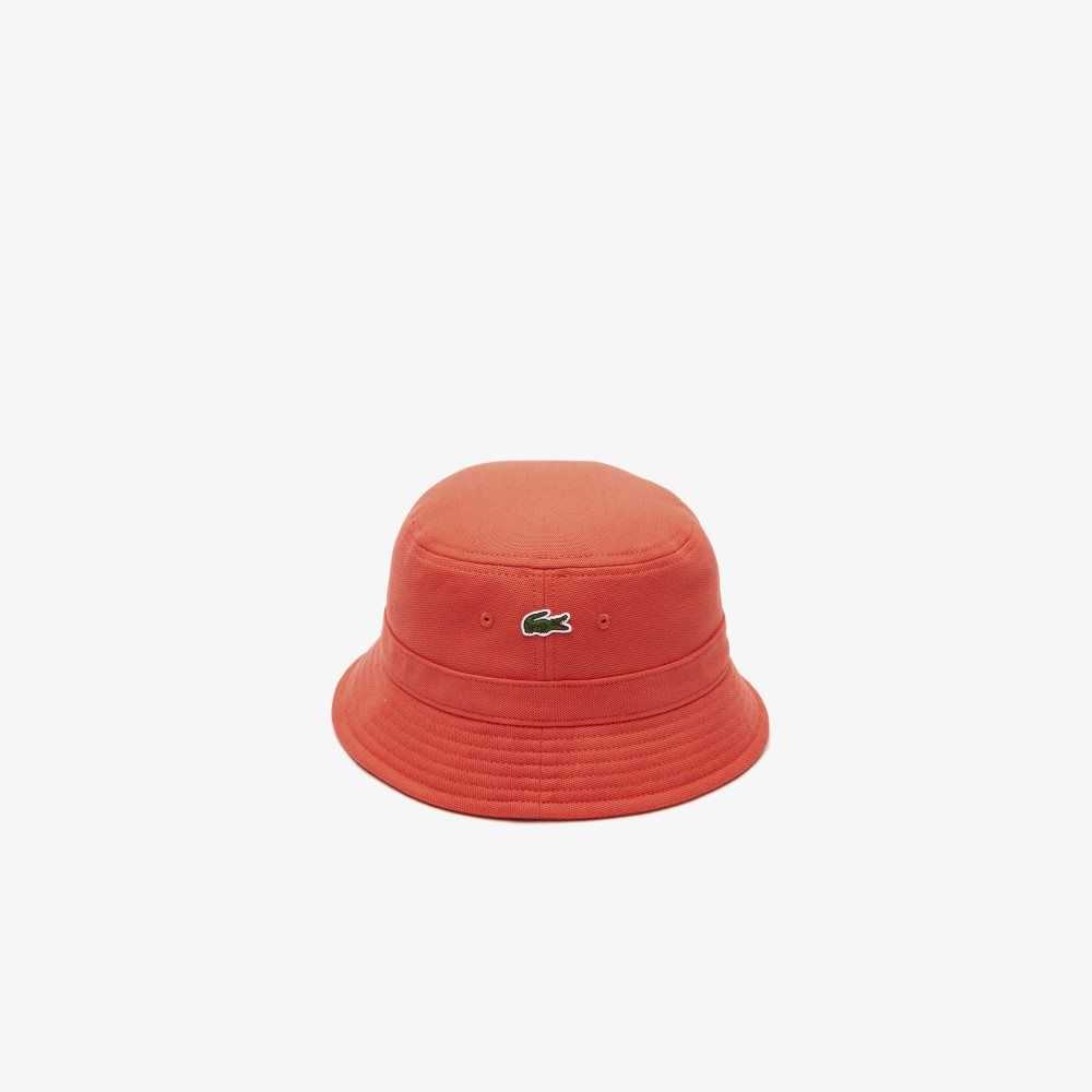 Lacoste Organic Cotton Bucket Hat Orange | DYHZ-84527