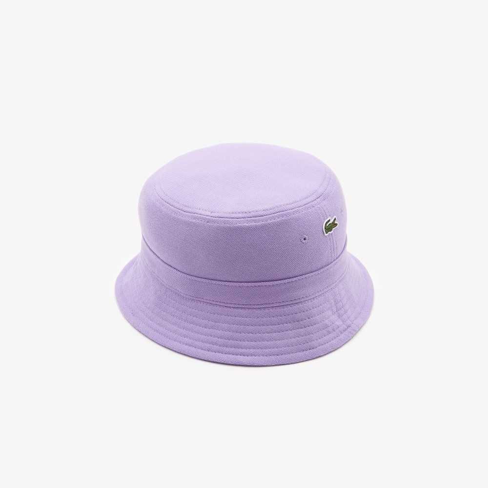 Lacoste Organic Cotton Bucket Hat Purple | OMHE-62094