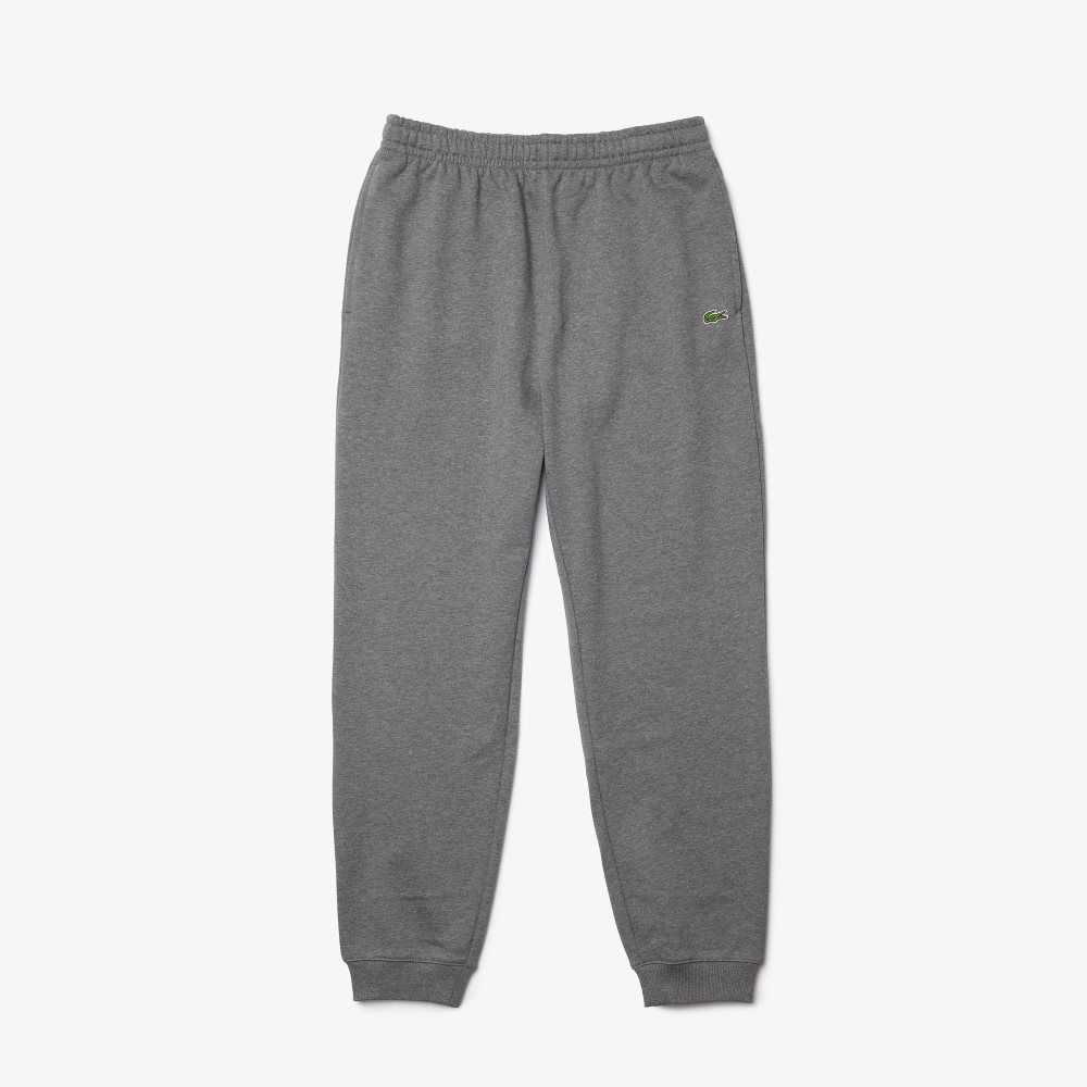 Lacoste Organic Cotton Fleece Jogging Pants Grey Chine | VPXJ-18359