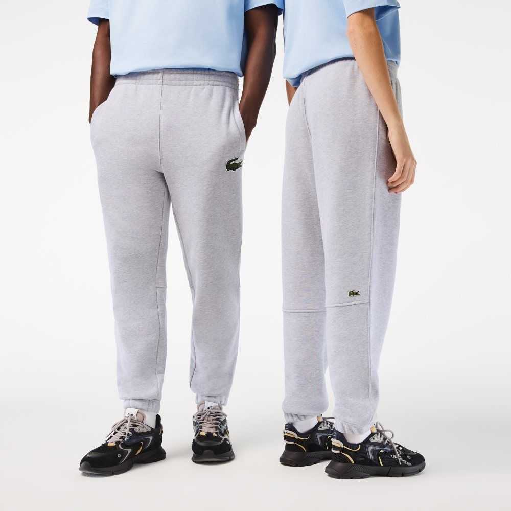 Lacoste Organic Cotton Fleece Trackpants Grey Chine | TOBY-95021