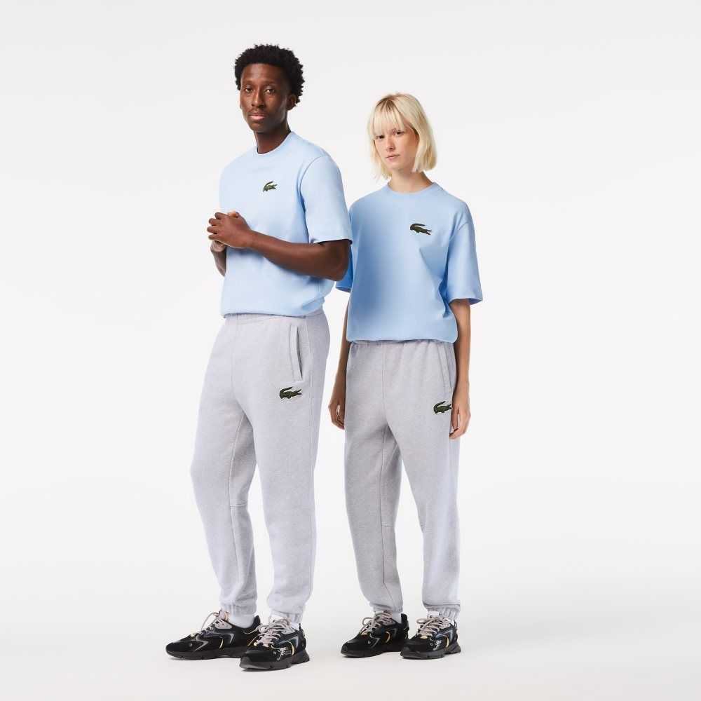 Lacoste Organic Cotton Fleece Trackpants Grey Chine | TOBY-95021