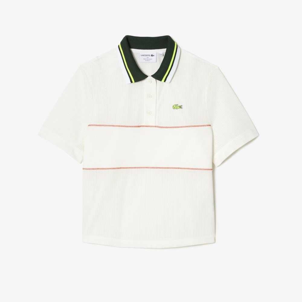 Lacoste Organic Cotton French Made Loose Cut Polo White | QMUP-65830
