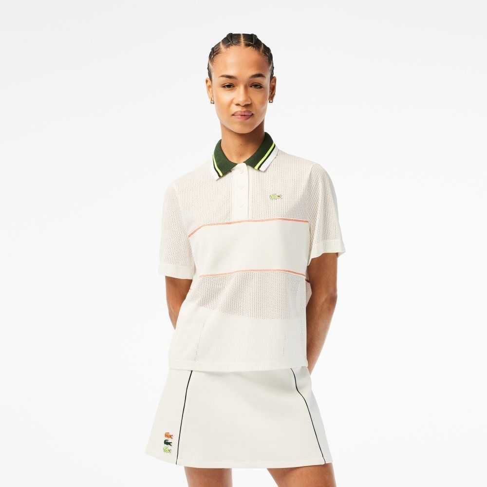 Lacoste Organic Cotton French Made Loose Cut Polo White | QMUP-65830