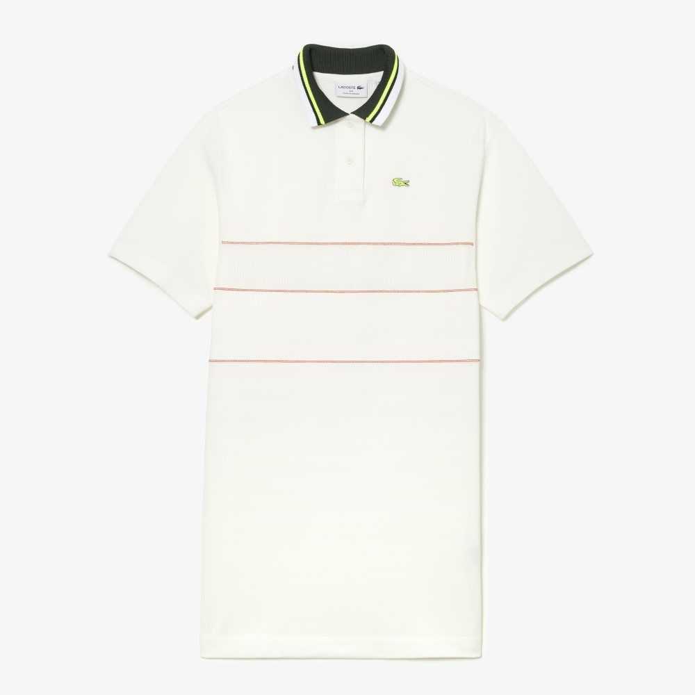 Lacoste Organic Cotton French Made Polo Dress White | EOWC-03154