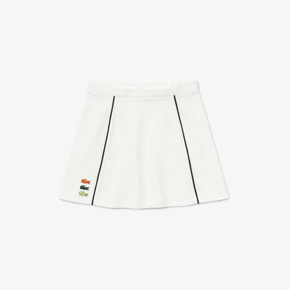 Lacoste Organic Cotton French Made Skirt White | OXUT-67205