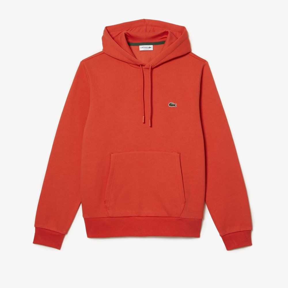 Lacoste Organic Cotton Hooded Sweatshirt Orange | IEQT-75392