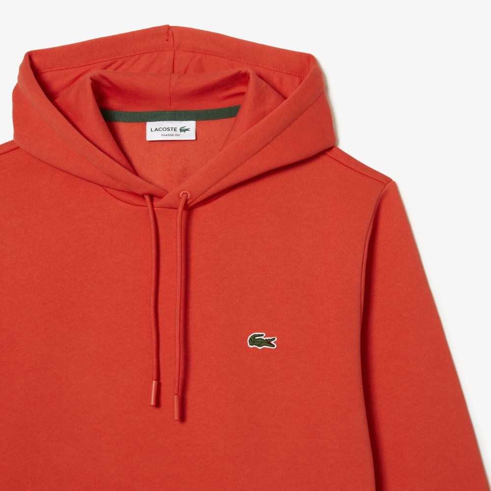 Lacoste Organic Cotton Hooded Sweatshirt Orange | IEQT-75392