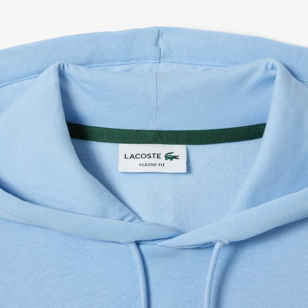 Lacoste Organic Cotton Hooded Sweatshirt Blue | WUCO-61784