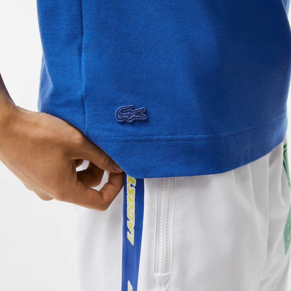 Lacoste Organic Cotton Pique Polo Blue | JNCV-57491