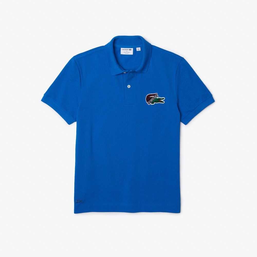 Lacoste Organic Cotton Pique Polo Blue | JNCV-57491