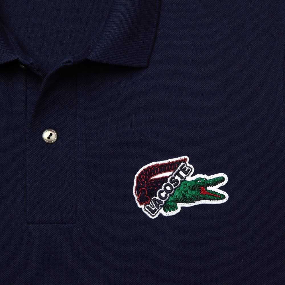 Lacoste Organic Cotton Pique Polo Navy Blue | NMQT-65013