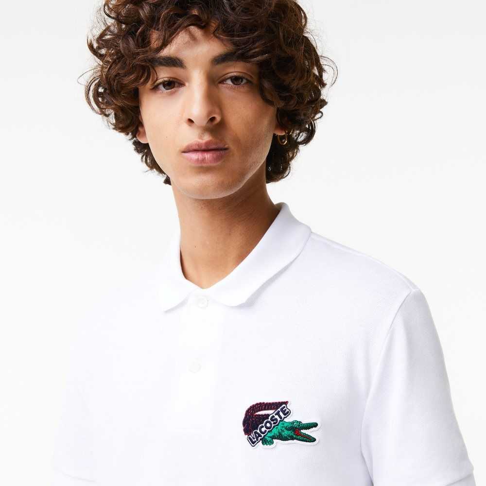 Lacoste Organic Cotton Pique Polo White | GUCT-62814