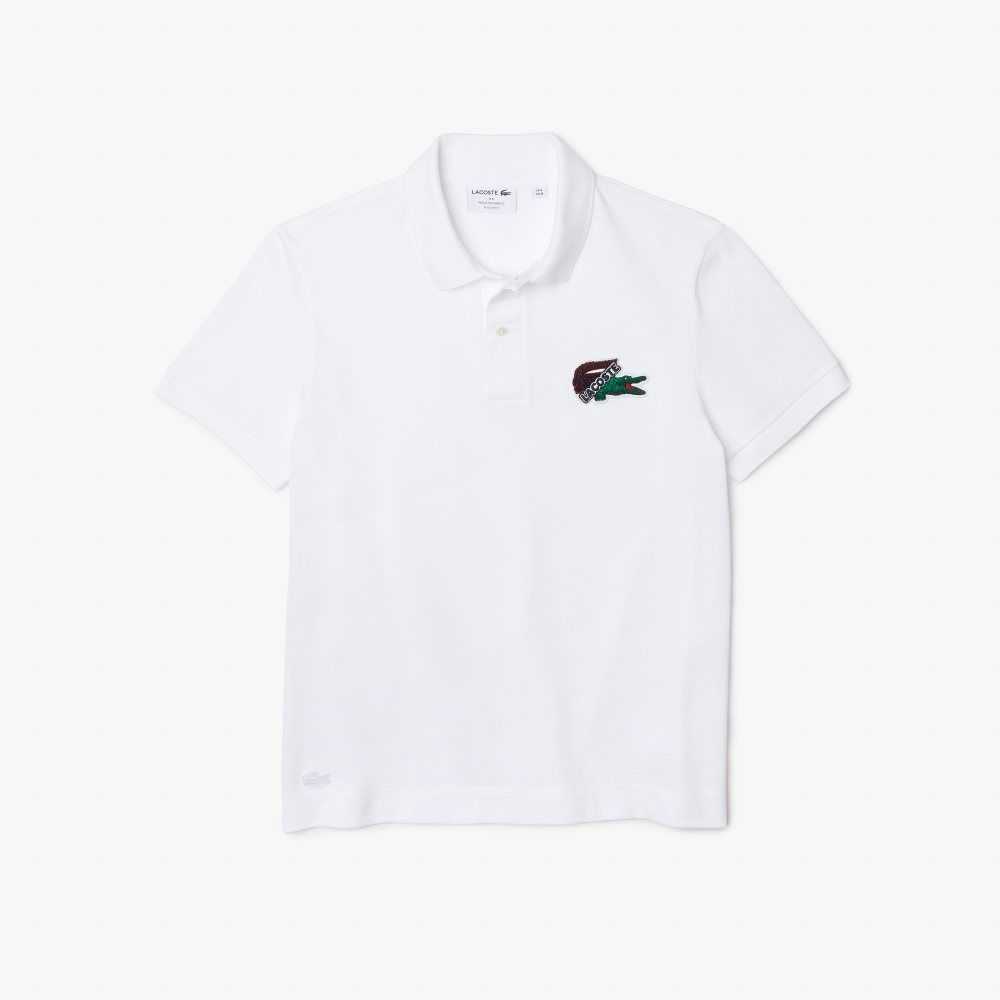 Lacoste Organic Cotton Pique Polo White | GUCT-62814