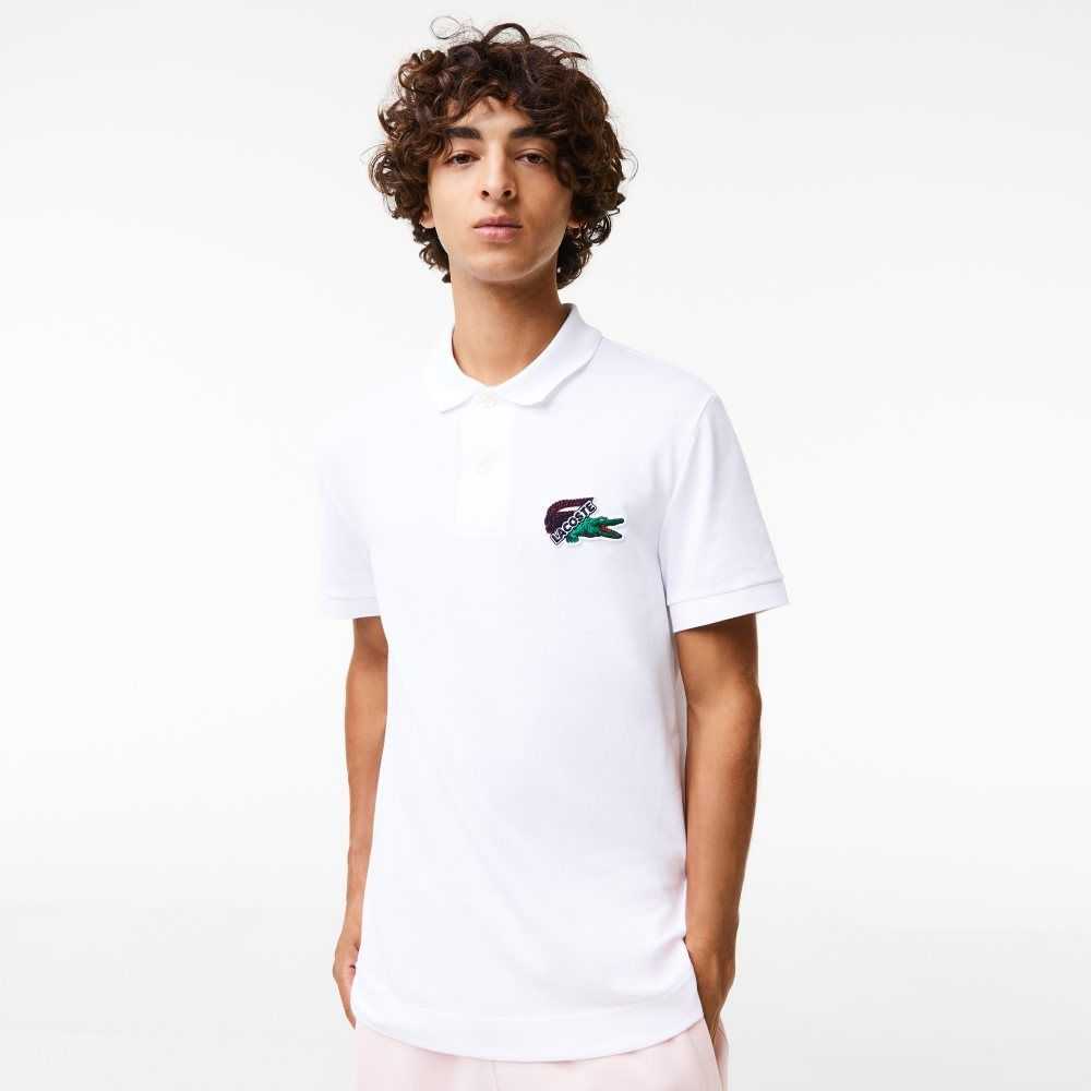 Lacoste Organic Cotton Pique Polo White | GUCT-62814