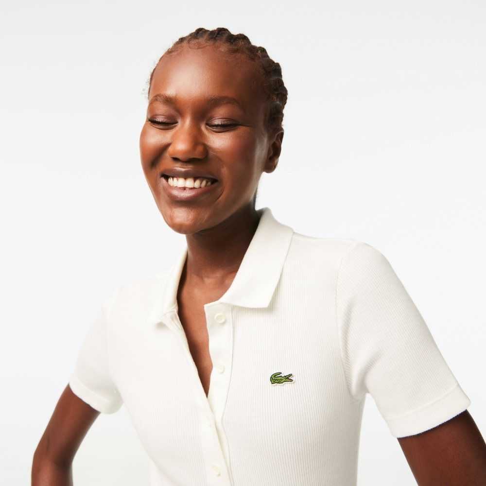 Lacoste Organic Cotton Polo Shirt White | RFVN-30591