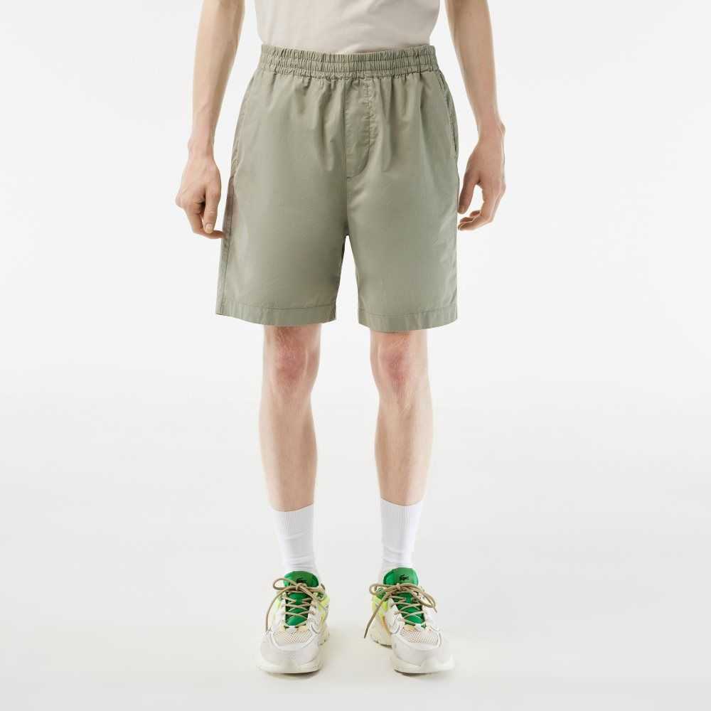 Lacoste Organic Cotton Shorts Khaki Green | TSXG-09248