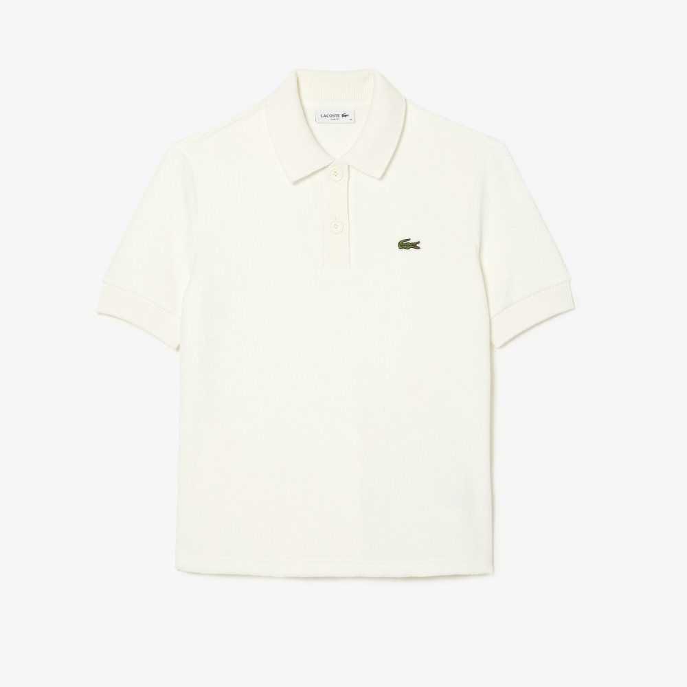 Lacoste Organic Cotton Terry Cloth Polo White | FTNX-28316