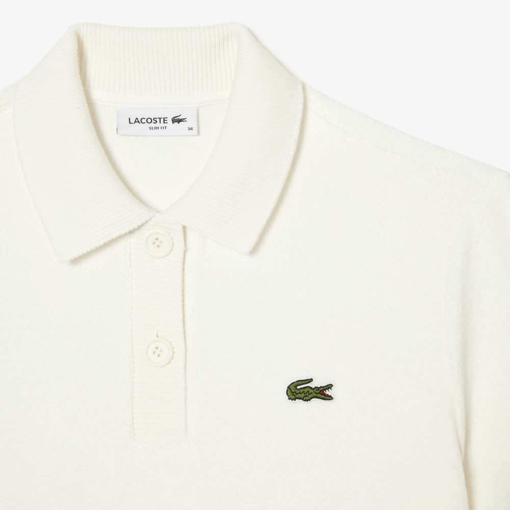 Lacoste Organic Cotton Terry Cloth Polo White | FTNX-28316