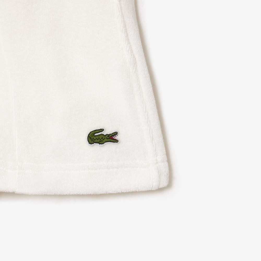 Lacoste Organic Cotton Terry Cloth Shorts White | IFEC-53698