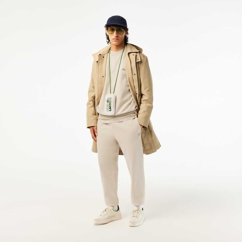 Lacoste Organic Cotton Track Pants Beige | BXKS-97134