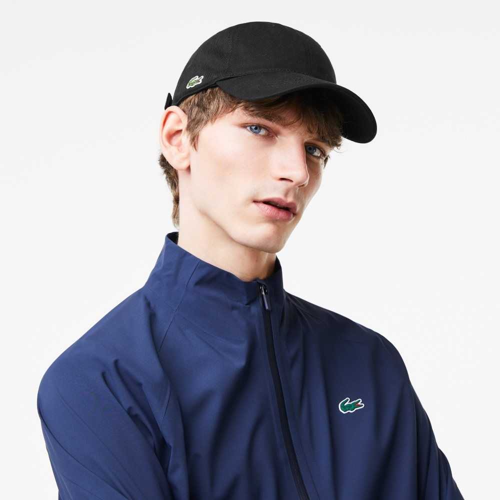 Lacoste Organic Cotton Twill Cap Black | EJVA-93507