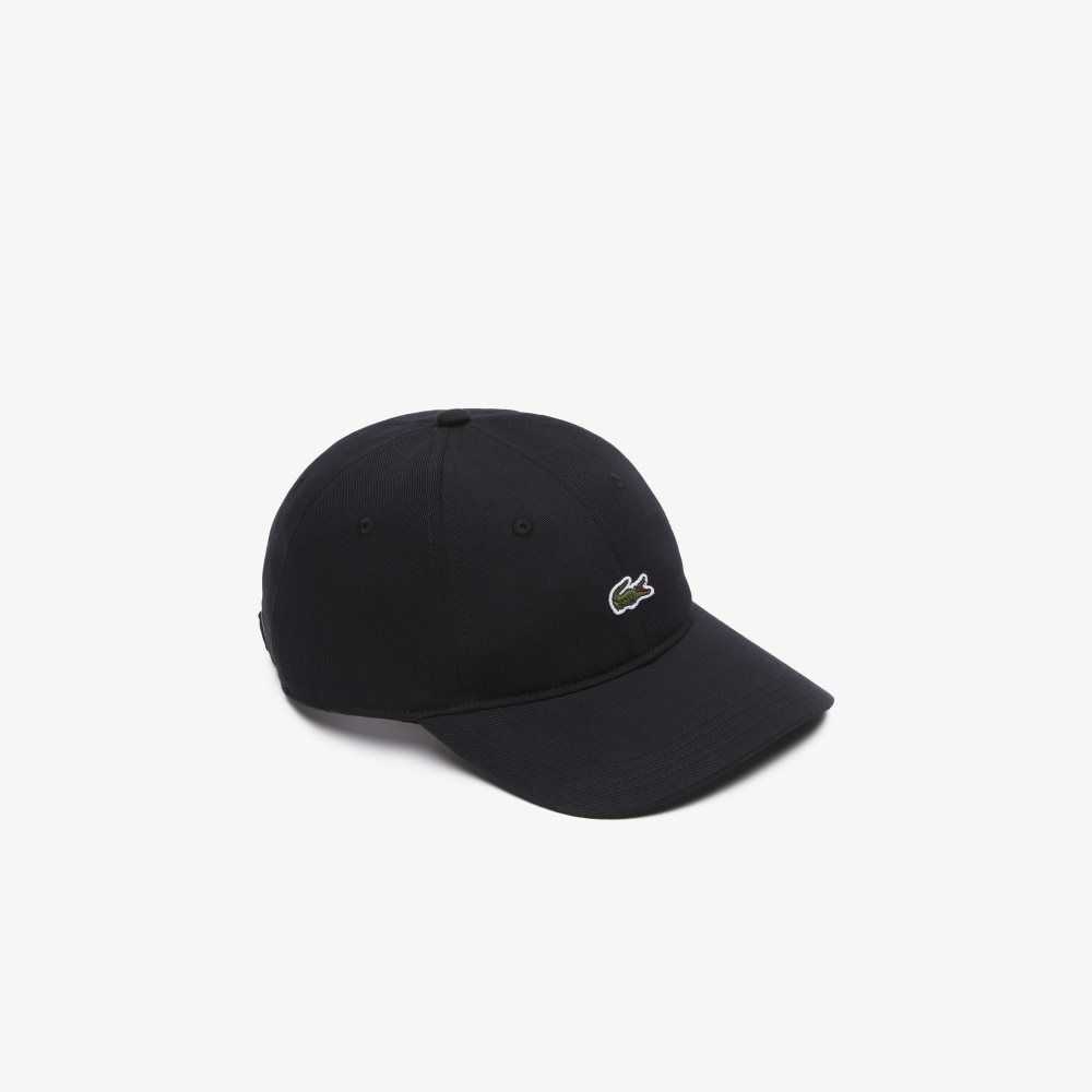 Lacoste Organic Cotton Twill Cap Black | WEAU-91728