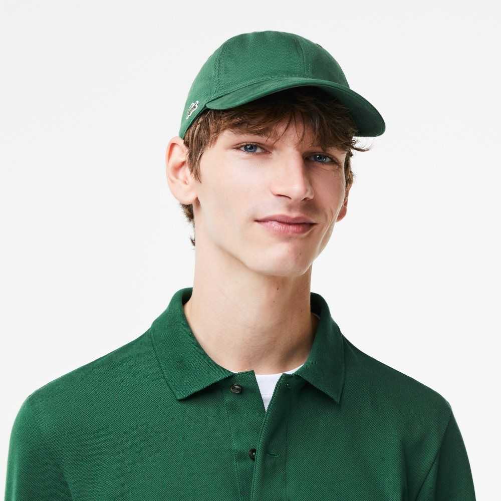 Lacoste Organic Cotton Twill Cap Green | LSTH-14387