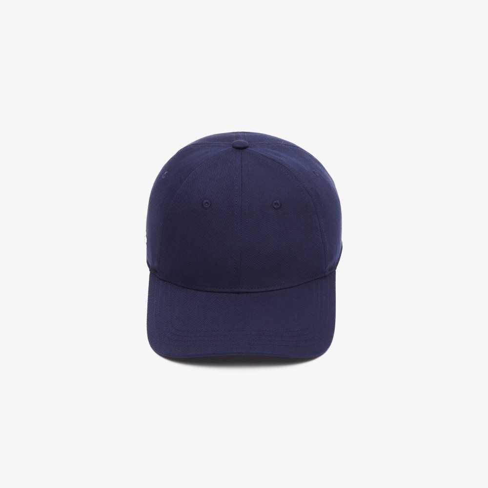 Lacoste Organic Cotton Twill Cap Navy Blue | RPVQ-12607